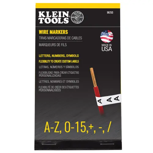 Klein Tools 56253 Wire Marker Book, Black Letters, Numbers, and Symbols Final Sale