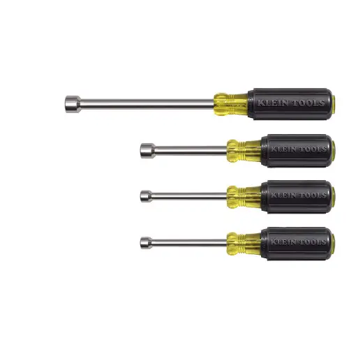 Same Day Shipping Klein Tools 633 Nut Driver Set 3-Inch Shafts, Cushion-Grip, 4-Piece