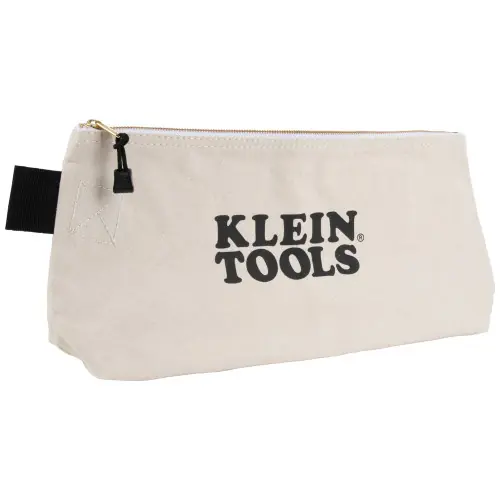 Cheap Klein Tools 62042 Zipper Bag, Extra-Long Canvas Tool Pouch, 16-Inch, Natural
