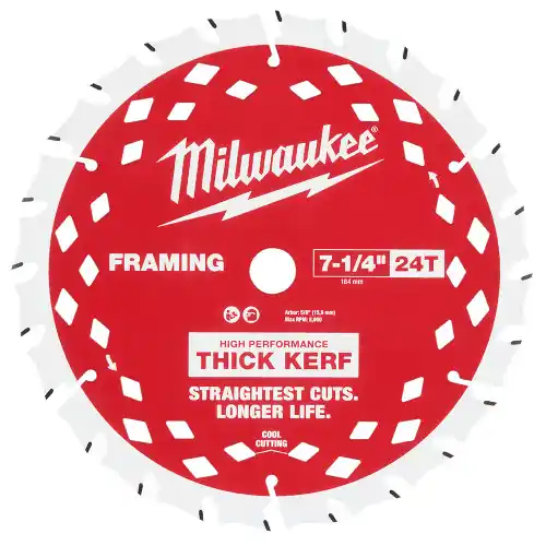 Affordable Milwaukee Tool 48-40-0740 7-1/4" 24T Thick Kerf Framing Circular Saw Blade, 3 Pack