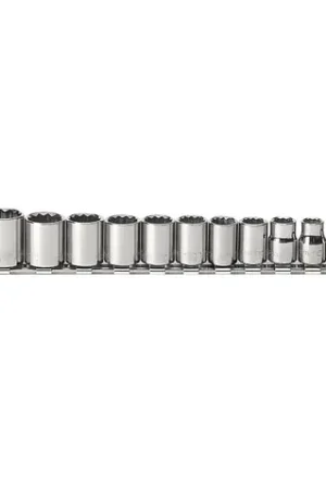 13 pc 12 Point Standard (Arm) 3/8" Drive Metric USA 3/8" Drive Standard Metric Socket Set, Qty 1 Seasonal Sale