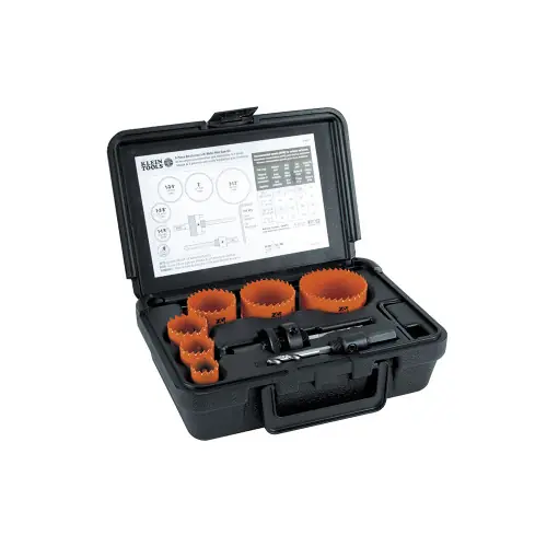Klein Tools 31902 Bi-Metal Hole Saw Kit, 8-Piece Place Order