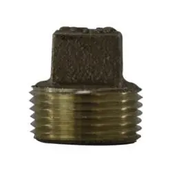 ANDERSON METALS 738114-16 Solid Square Head Plug, 1-in MPT, Bronze Today Only