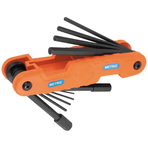 Klein Tools 70550M Pro Folding Hex Key Set, 10-Key, Metric Sizes While Supplies Last
