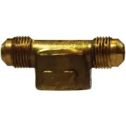 Place Order ANDERSON METALS 04058-080812 Branch Tee, 1/2-in SAE 45 deg Male Flared x 1/2-in SAE 45 deg Male Flared x 3/4-in FPT, Brass