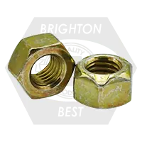 Holiday Sale M10-1.50 Hex Cone Lock Nuts, Metric Class 8, Zinc-Yellow Cr+6 & Wax , Coarse (UNC), DIN 980-V, Qty 750