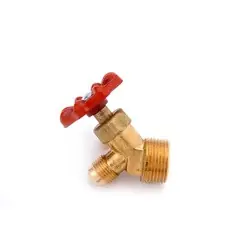 Buy Direct ANDERSON METALS 09540-0808 Tank Valve, 1/2 x 1/2-in Nominal, MPT x Flared, 100 psi Pressure, Brass Body