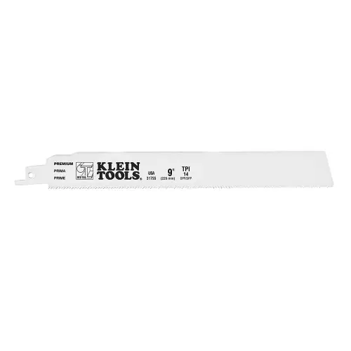 Weekend Sale Klein Tools 31755 Reciprocating Saw Blades, 14 TPI, 9-Inch, 5-Pack