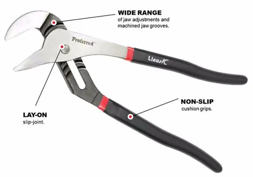 High Quality 20" Coated Grip Proferred Straight Jaw Groove Joint Pliers, Qty 1