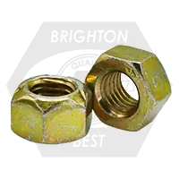 M12-1.75 Hex Cone Lock Nuts, Metric Class 10, Zinc-Yellow Cr+6 & Wax , Coarse (UNC), DIN 980-V, Qty 500 Affordable