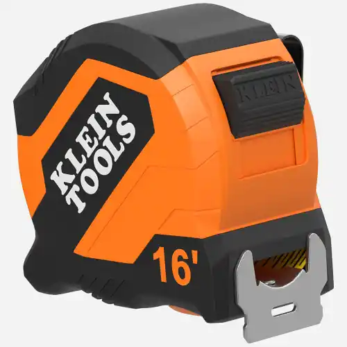 Klein Tools 9516 Tape Measure, 16-Foot Compact, Double-Hook Shop Now