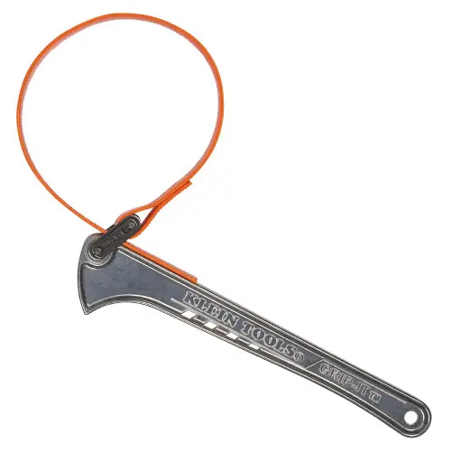 Klein Tools S12HB Grip-It Strap Wrench , 1-1/2 to 5-Inch, 12-Inch Handle Authentic
