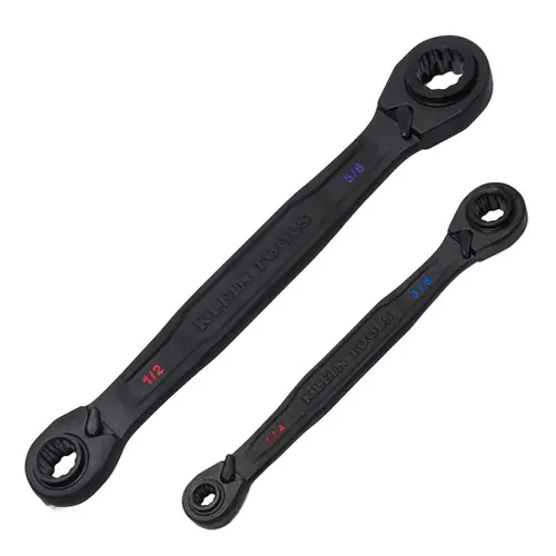 Klein Tools 68216 4-in-1 Ratcheting Wrench Set, SAE, 2-Piece Hot Deal