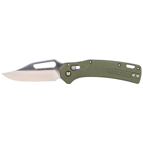 Next Day Delivery Klein Tools OGK002GNT KTO Resurgence Knife, Clip Point Blade, Moss Green Handle