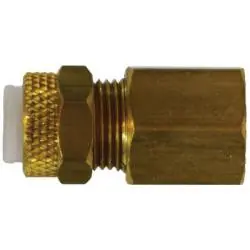Midland Metal 20258 Poly-Flo® Interchangeable Female Adapter, 3/16-in Compression x 1/4-in Female NPTF, Brass Best Price
