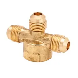 ANDERSON METALS 04093-06081012 Cross, 3/8-in Male Flared x 1/2-in Male Flared x 5/8-in Male Flared x 3/4-in Female NPT, Brass Final Sale