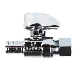 Midland Metal 746538MH Straight Supply Stop, 1/2-in PEX x 3/8-in Compression, Brass Body, Chrome-Plated Direct From Factory