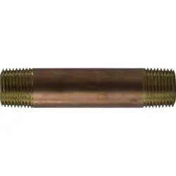 Trending Midland Metal 42041 Nipple, 3/8 in MPT x 3/8 in MPT, 1-1/2 in, Brass