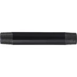 Midland Metal 57235 Welded Pipe Nipple, 3/8 in MPT x 3/8 in MPT, 48 in L, Steel, Black, SCH 40 Schedule Fast Shipping