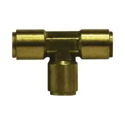 Fast Shipping Midland Metal 640600M D.O.T. Union Tee, 6mm Push-to-Connect x 6mm Push-to-Connect x 6mm Push-to-Connect, Brass