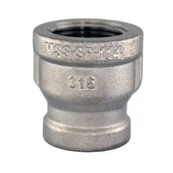 Midland Metal 63457MS SP-114 Reducing Coupling, 4-in Female NPT x 3-in Female NPT, 316 Stainless Steel Fan Favorite