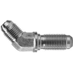 Midland Metal 270224 Bulkhead Union 45-Deg Elbow, 1-7/8-in Male JIC x 1-7/8-in Male JIC, Steel Luxury