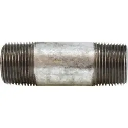 Midland Metal 58088 Pipe Nipple, 3/4 in MPT x 3/4 in MPT, 5 in L, Steel, Galvanized, SCH 80 Schedule Premium
