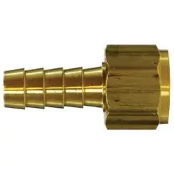 Discount ANDERSON METALS 07009-0302 Swivel Female Adapter with O-Ring Seal Gasket, 3/16-in Hose Barb x 1/8-in Female NPSM Gasket Swivel, Brass