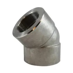 Must Have Midland Metal 103185 45 deg Elbow, 1 in FPT x 1 in FPT, Stainless Steel, 3000 lb
