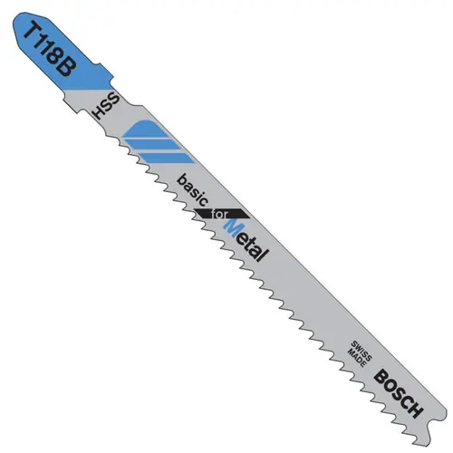 Get Yours Bosch T118B100 100 pc. 3-5/8 In. 11-14 TPI Basic for Metal T-Shank Jig Saw Blades (100 Pack)