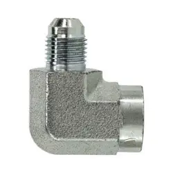 Cheap Midland Metal 2502-03-02 90-deg Elbow, 3/16-in Male JIC x 1/8-in Female NPTF, Steel