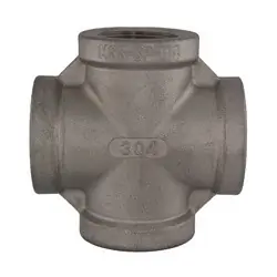 Exclusive Offer Midland Metal 62396MS SP-114 Cross, 1-1/4-in Female NPT x 1-1/4-in Female NPT x 1-1/4-in Female NPT x 1-1/4-in Female NPT, 304 Stainless Steel
