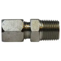 Midland Metal C240444 Adapter, 1/4 in Flareless Tube x 1/4 in MPT, Steel Final Sale