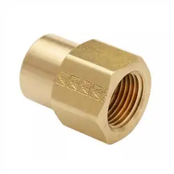 MID-AMERICA FITTINGS 23312X8 SAE Pattern Reducing Pipe Coupling, 3/4-in Female NPTF x 1/2-in Female NPTF, Brass Time-Limited