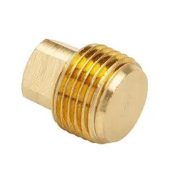 MID-AMERICA FITTINGS 109SD-4 Solid Barstock Square Head Plug, 1/4-in Male NPTF, Brass Holiday Sale