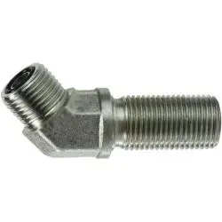 Midland Metal FS27022020 Bulkhead Union 45-deg Elbow, 1-1/4-in Male O-Ring Face Seal x 1-1/4-in, Steel Latest