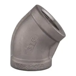 Midland Metal 63181MS SP-114 45-deg Elbow, 1/4-in Female NPT x 1/4-in Female NPT, 316 Stainless Steel Direct From Factory