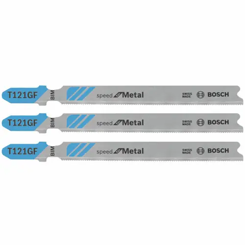 Bosch T121GF3 3 pc. 3-5/8 In. 30 TPI Speed for Metal T-Shank Jig Saw Blades (3 Pack) Instant Buy