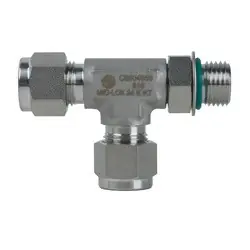 Next Day Delivery Midland Metal Mid-Lok SSC6804666 Run Tee, 3/8-in Tube x 3/8-in Male Adjustable O-Ring Boss x 3/8-in Tube