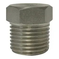 Midland Metal 63639B1 Barstock Hex Head Plug, 2-1/2 in MPT, Stainless Steel, 1000/3000 lb Markdown