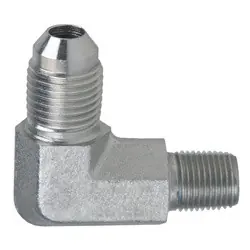 Midland Metal 2501-L-08-12 90-deg Long Elbow, 1/2-in Male JIC x 3/4-in Male NPTF, Steel Authentic