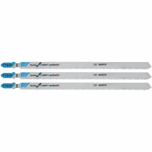 Best Seller Bosch T718BF3 3 pc. 7 In. 14 TPI Flexible for Sandwich T-Shank Jig Saw Blades (3 Pack)