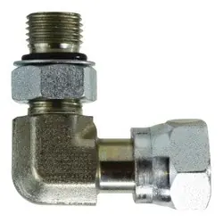 Markdown Midland Metal FS68091616 90-deg Swivel Elbow, 1-in Female O-Ring Face Seal Swivel x 1-in, Steel