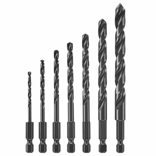 Low Price Bosch IMD5007 7-pc. Hex Shank Impact Tough Drill Bit Set, Black Oxide (7 Pack)