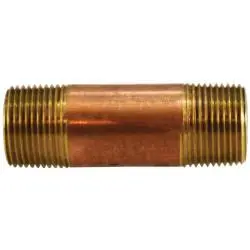Midland Metal 42082 Nipple, 3/4 in MPT x 3/4 in MPT, 2 in, Brass Buy Direct