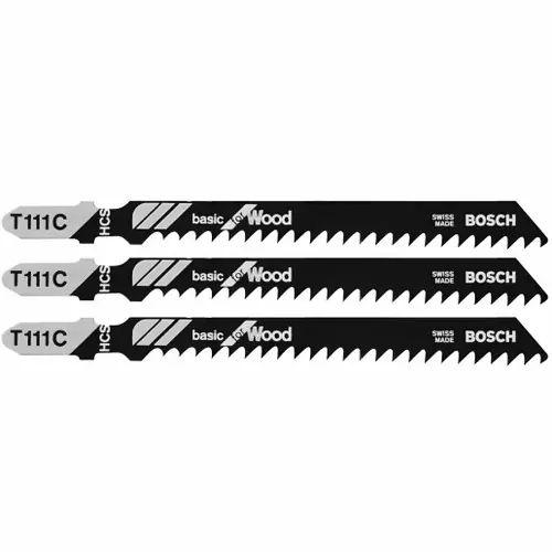 Bosch T111C3 3 pc. 4 In. 8 TPI Basic for Wood T-Shank Jig Saw Blades (3 Pack) Place Order
