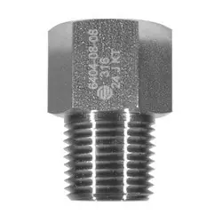 Limited Time STAINLESS ADAPTERS SS6404-06-06 Adapter, 3/8-in Female O-Ring Boss x 3/8-in Male NPTF, Stainless Steel