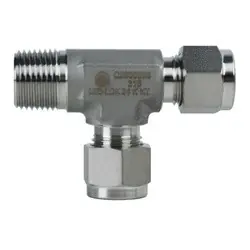 Midland Metal Mid-Lok SSC2605666 Run Tee, 3/8-in Tube x 3/8-in Male NPT x 3/8-in Tube, Stainless Steel New Release