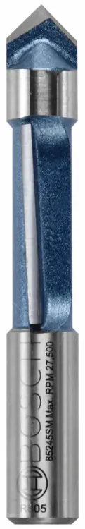 Fresh Stock Bosch 85245SMC 3/8 In. x 1 In. Carbide-Tipped Single-Flute Shear Angle Pilot Panel Router Bit
