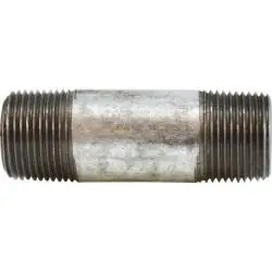 Midland Metal 58100 Pipe Nipple, 1 in MPT x 1 in MPT, Close L, Steel, Galvanized, SCH 80 Schedule Top Pick